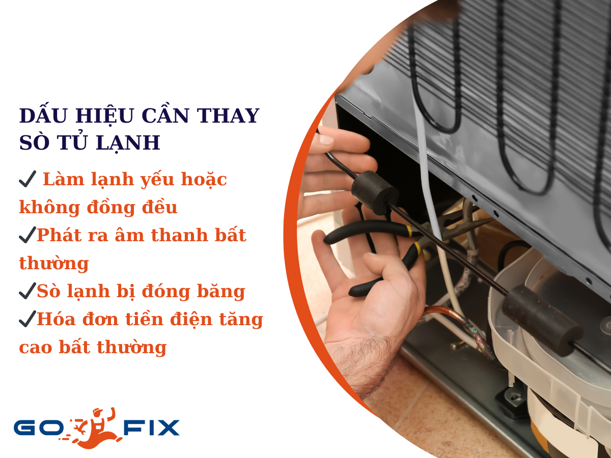 Dấu hiệu cần thay sò lạnh của tủ lạnh