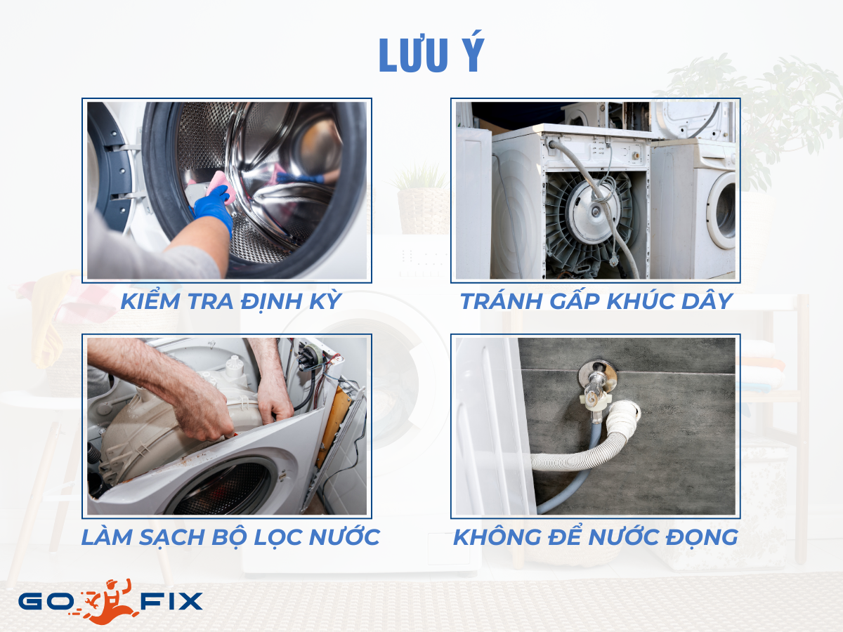 Lưu ý sau khi thay dây cấp nước máy giặt