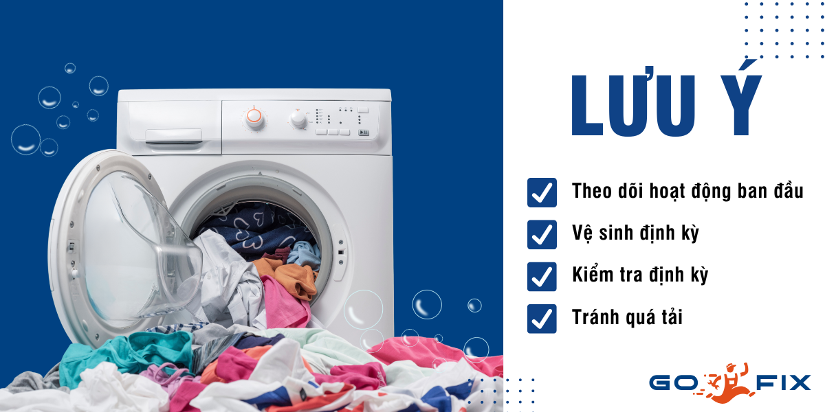 Lưu ý sau khi thay tụ mô tơ máy giặt