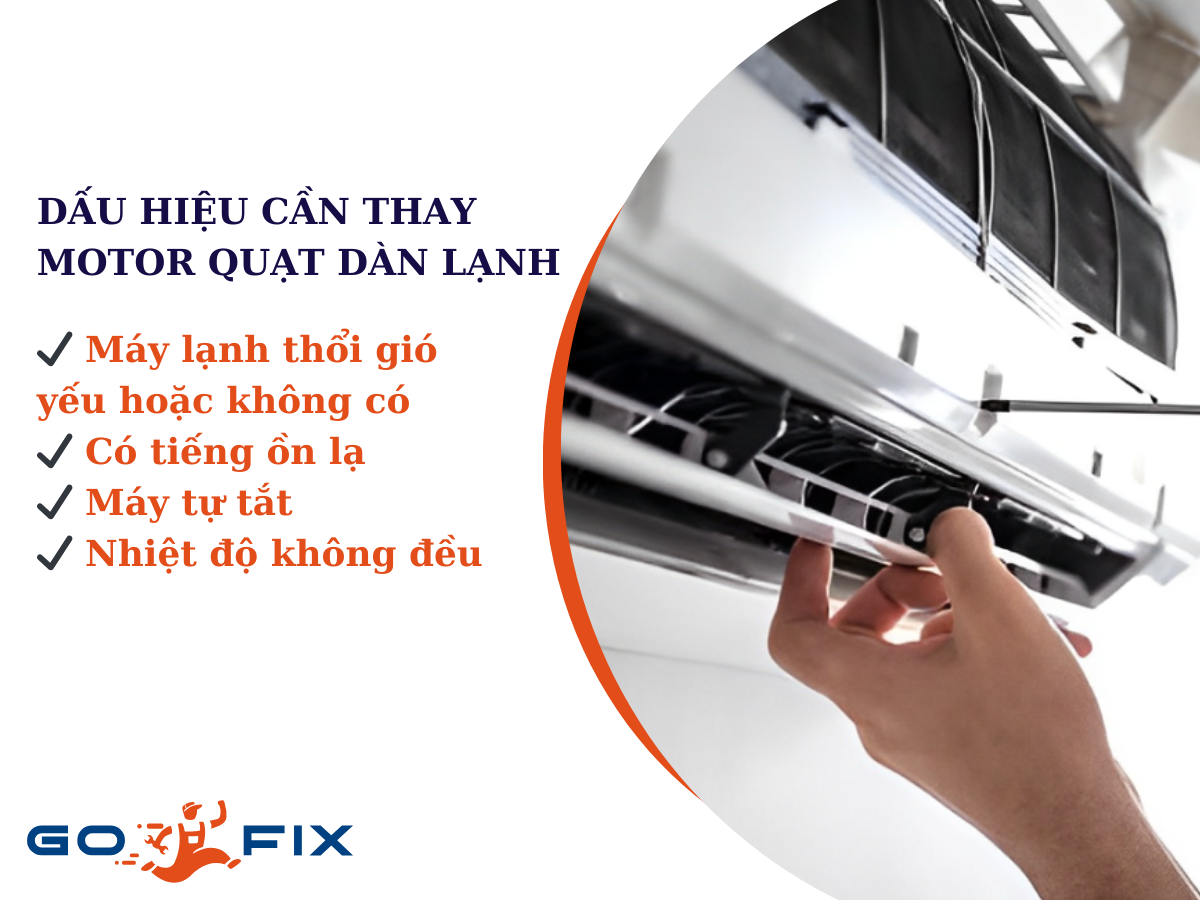 Dấu hiệu cần thay motor quạt dàn lạnh 1HP