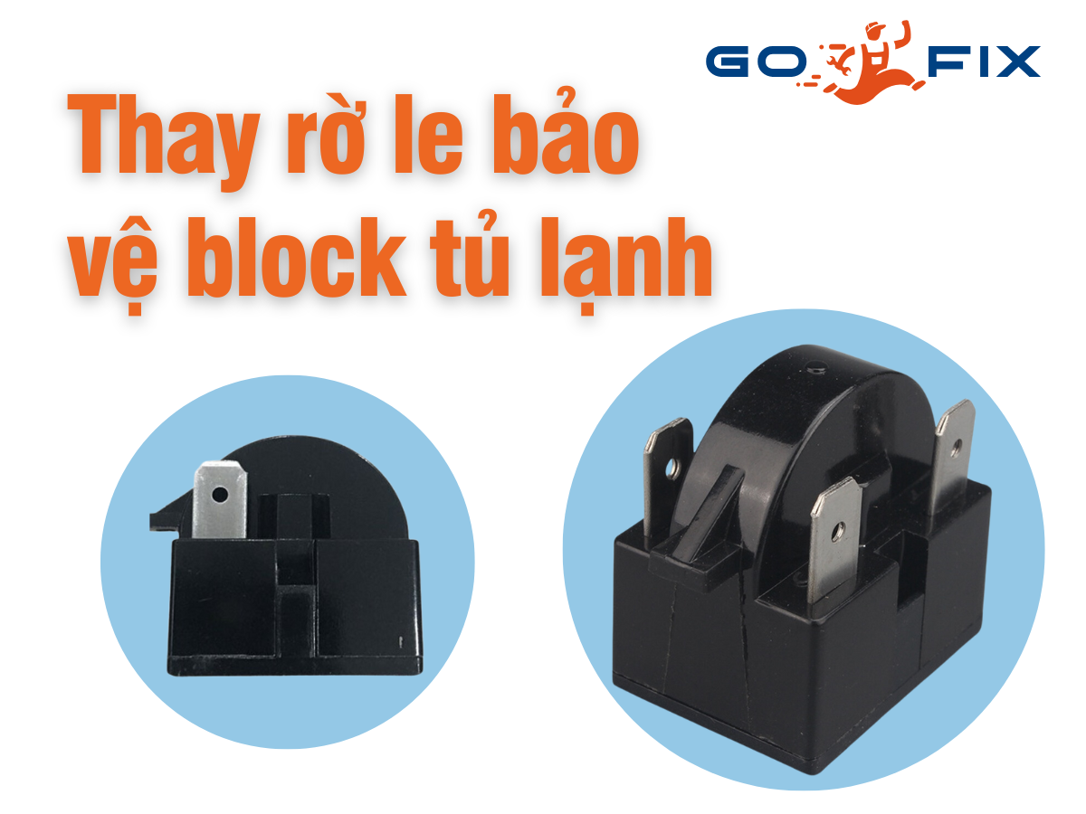 Thay rờ le bảo vệ block