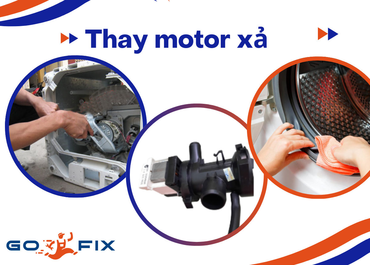 Thay motor xả